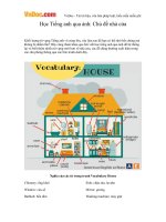Học tiếng anh qua ảnh chủ đề nhà cửa