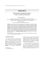 Educational Triangular Pyramid A New Concept in Education