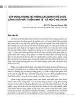 CẤP VÙNG TRONG HỆ THỐNG CÁC ĐƠN VỊ TỔ CHỨC LÃNH THỔ PHÁT TRIỂN KINH TẾ - XÃ HỘI Ở VIỆT NAM