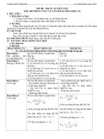 Giáo án Hóa học lớp 10 - Tiết 88 – Bài 51 LUYỆN TẬP TỐC ĐỘ PHẢN ỨNG VÀ CÂN BẰNG HÓA HỌC (2)