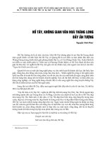 HỒ TÂY, KHÔNG GIAN VĂN HÓA THĂNG LONG ĐẦY ẤN TƯỢNG