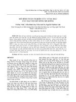 Mô Hình Toán Nghiên Cứu Vùng Đục Cực Đại Ven Bờ Sông Mê Kông