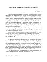 QUÁ TRÌNH HÌNH THÀNH LÀNG XÃ Ở NGHỆ AN