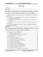 Hoàn thiện kế toán doanh thu, chi phí và xác định kết quả kinh doanh tại Công ty cổ phần đầu tư phát triển công nghệ và truyền thông