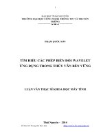 Tìm hiểu các phép biến đổi Wavelet ứng dụng trọng thủy vân bền vững