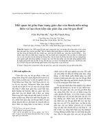 Mối quan hệ giữa thực trạng giáo dục của thanh niên nông thôn và lựa chọn tiếp cận giáo dục của hộ gia đình1