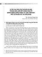 VỊ TRÍ, VAI TRÒ CỦA THỦ ĐÔ HÀ NỘI TRONG MỐI LIÊN KẾT VÙNG KINH TẾ ĐỒNG BẰNG SÔNG HỒNG TỪ 1986 ĐẾN NAY MỘT SỐ NHẬN XÉT VÀ KIẾN NGHỊ