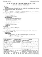 Giáo án Hóa học lớp 10 - Tiết 18 - Bài 11 SỰ BIẾN ĐỔI MỘT SỐ ĐẠI LƯỢNG VẬT LÍ  CỦA CÁC NGUYÊN TỐ HÓA HỌC