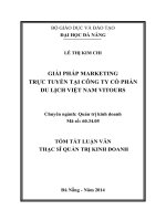 Giải pháp marketing trực tuyến tại công ty cổ phần du lịch việt nam vitours