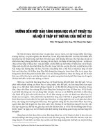 HƯỚNG ĐẾN MỘT BẢO TÀNG KHOA HỌC VÀ KỸ THUẬT TẠI HÀ NỘI Ở THẬP KỶ THỨ HAI CỦA THẾ KỶ XXI