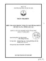 Điều tra bài thuốc tắm của người dao đỏ ở huyện sapa, lào cai