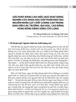 GIẢI PHÁP NÂNG CAO HIỆU QUẢ HOẠT ĐỘNG NGHIÊN CỨU KHOA HỌC GÓP PHẦN ĐÀO TẠO NGUỒN NHÂN LỰC CHẤT LƯỢNG CAO TRONG SINH VIÊN CÁC TRƯỜNG ĐẠI HỌC, CAO ĐẲNG VÙNG ĐỒNG BẰNG SÔNG CỬU LONG
