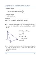 Chuyên đề ôn thi tốt nghiệp toán   thể tích khối chóp