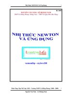 CÁC BÀI TOÁN NHỊ THỨC NEWTON