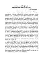 VIỆT NAM HỌC Ở VIỆT NAM QUÁ TRÌNH HÌNH THÀNH VÀ PHÁT TRIỂN