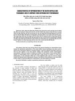 Đặc điểm sinh sản và một số kỹ thuật ứng dụng nhằm cải thiện năng suất sinh sản của trâu