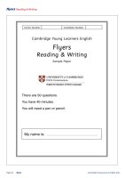 TỔNG hợp các đề THI FLYERS
