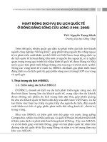 HOẠT ĐỘNG DỊCH VỤ DU LỊCH QUỐC TẾ Ở ĐỒNG BẰNG SÔNG CỬU LONG (1996 -2008)