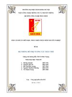 ĐỒ ÁN MÔN HỌC PHÁT TRIỂN PHẦN MỀM CHUYÊN NGHIỆP HỆ THỐNG HỖ TRỢ TƯƠNG TÁC THẦY TRÒ