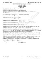 Đề thi thử THPT Quốc gia môn Toán