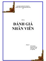 Tiểu luận môn nghệ thuật lãnh đạo chủ đề Đánh giá nhân viên