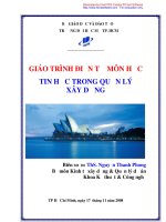 Tin học trong quản lý xây dựng