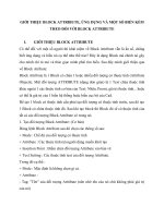 GIỚI THIỆU BLOCK ATTRIBUTE, ỨNG DỤNG VÀ MỘT SỐ BIẾN KÈM THEO ĐỐI VỚI BLOCK ATTRIBUTE