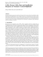 Coffee Boom, Coffee Bust and Smallholder Response in Vietnam's Central Highlands