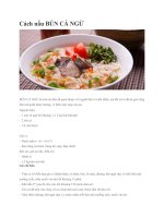 cách nấu các món bún