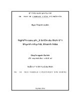 Nghiên cứu phát triển du lịch tại Thành nhà Hồ, Thanh Hóa  Luận văn ThS. Du lịch