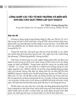 LỒNG GHÉP CÁC YẾU TỐ MÔI TRƯỜNG VÀ BIẾN ĐỔI KHÍ HẬU VÀO QUÁ TRÌNH LẬP QUY HOẠCH