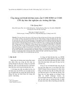 Ứng dụng mô hình khí hậu toàn cầu CAM-SOM và CAM-CFS dự báo thử nghiệm các trường khí hậu