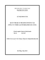 Quản trị quan hệ khách hàng tại công ty TNHH gas petrolimex đà nẵng