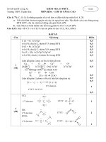 Giáo án Hóa học lớp 10 - TIẾT 10 KIỂM TRA 15 PHÚT HÓA 10 NÂNG CAO