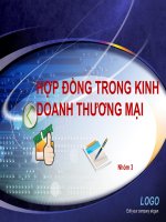 HỢP ĐỒNG TRONG KINH DOANH THƯƠNG MẠI