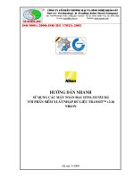 HƯỚNG DẪN NHANH SỬ DỤNG MÁY TOÀN ĐẠC DTM-332-352-363 VỚI PHẦN MỀM XUẤT, NHẬP DỮ LIỆU TRASIT V2.36 NIKON