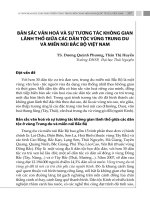 BẢN SẮC VĂN HOÁ VÀ SỰ TƯƠNG TÁC KHÔNG GIAN LÃNH THỔ GIỮA CÁC DÂN TỘC VÙNG TRUNG DU VÀ MIỀN NÚI BẮC BỘ VIỆT NAM