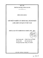 Góp phần nghiên cứu hình thái thành phần acid amin con quy ở việt nam