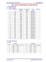 BÀI 1 THIẾT KẾ TUYẾN ĐƯỜNG TỪ SỐ LIỆU KHẢO SÁT