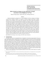 Effect of land use change on water discharge in Srepok watershed, Central Highland, Viet Nam