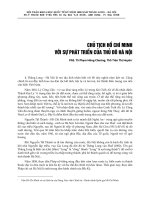 CHỦ TỊCH HỒ CHÍ MINH VỚI SỰ PHÁT TRIỂN CỦA THỦ ĐÔ HÀ NỘI