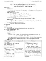 Giáo án Hóa học lớp 10 - Tiết 5 - Bài 3 ĐỒNG VỊ NGUYÊN TỬ KHỐI VÀ NGUYÊN TỬ KHỐI TRUNG BÌNH