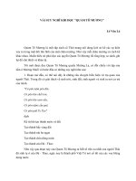 VÀI SUY NGHĨ KHI ĐỌC QUAM TÔ MƯƠNG