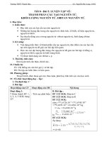 Giáo án Hóa học lớp 10 - Tiết 8 - Bài 5 LUYỆN TẬP VỀ THÀNH PHẦN CẤU TẠO NGUYÊN TỬ