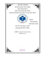 Xây dựng quy trình kiểm soát tài liệu cho một công ty cụ thể (áp dụng ISO 9001 2008)