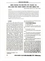 Hiện trạng tài nguyên cây thuốc tại khu bảo tồn thiên nhiên văn hóa Đồng Nai