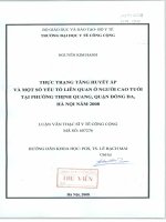 Thực trạng tăng huyết áp và một số yếu tố liên quan ở người cao tuổi tại phường Thịnh Quang, quận Đống Đa, Hà Nội năm 2008