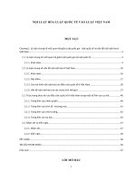 Nội luật hóa luật quốc tế vào luật việt nam