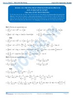Các phương pháp tính Nguyên hàm -Tài liệutự luyện Toán 12 - P1
