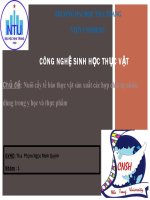 Nuôi cấy tế bào thực vật sản xuất các hợp chất tự nhiên dùng trong y học và thực phẩm